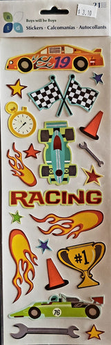 AtD momenta -  stickers - boys will be boys racing foil