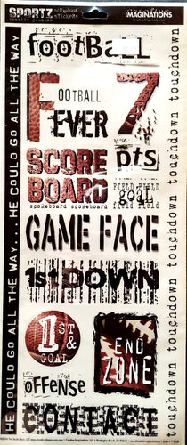 Creative Imaginations -  flat stickers - football words
