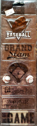 Creative Imaginations -  dimensional stickers - baseball clear