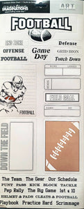 Creative Imaginations -  cardstock flat stickers - touchdown football