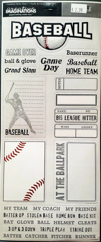 Creative Imaginations -  cardstock flat stickers - baseball