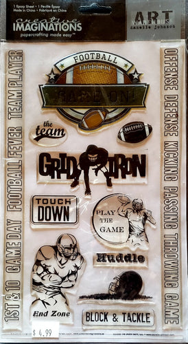 Creative Imaginations -  dimensional epoxy stickers - football