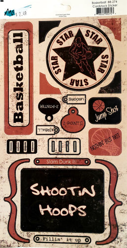 Moxxie - cardstock sticker sheet - basketball
