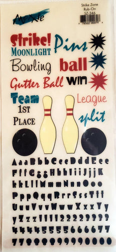 Moxxie - rub ons sheet - strike zone bowling