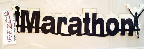 Eez cuts  - laser cut title - marathon with shadow