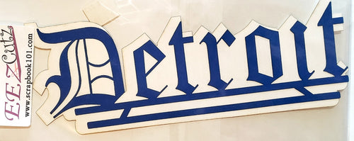 Eez cuts  - laser cut title - Detroit with shadow