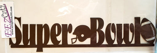 Eez cuts  - laser cut title - super bowl dark brown