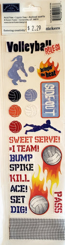 Karen Foster - clearly sticker - volleyball rules