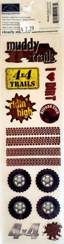 Karen Foster - clearly sticker - muddy trails