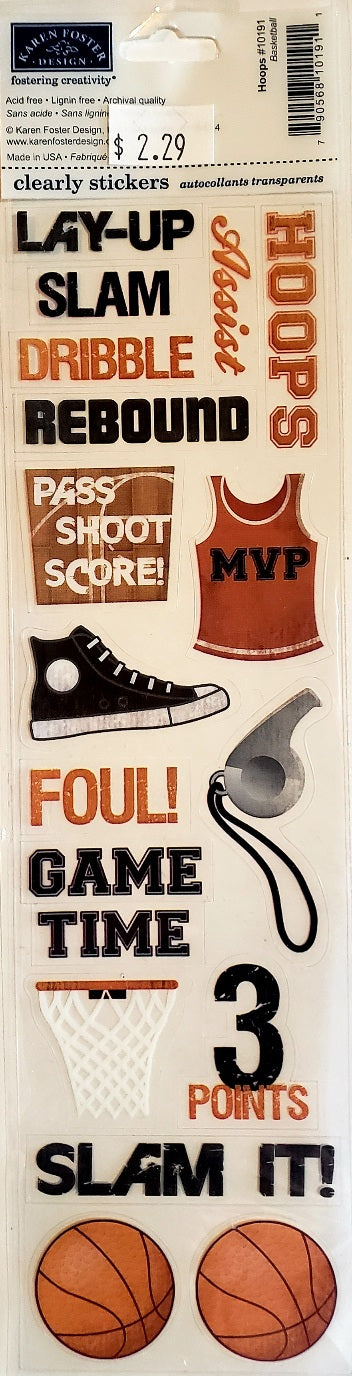 Karen Foster - clearly sticker - hoops basketball