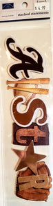 Karen Foster stacked statement dimensional sticker all star
