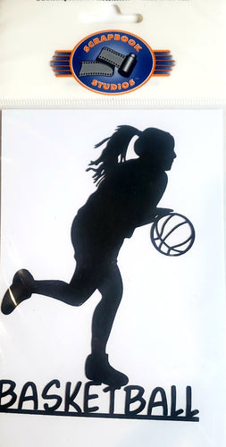 Scrapbook 101 - laser cut design - girls basketball female