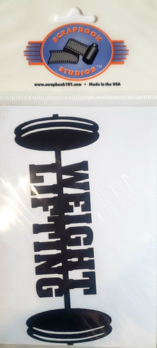 Scrapbook 101 - laser cut design - weight lifting