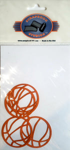 Scrapbook 101 - laser cut design - basketballs