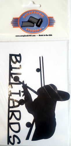 Scrapbook 101 - laser cut design - billiards