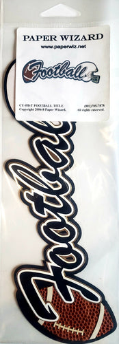 Paper wizard  - layered laser cut border  - football glitter  metallic