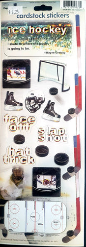 Paper house - cardstock sticker sheet - Ice Hockey