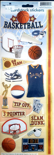 Paper house - cardstock sticker sheet - basketball 2