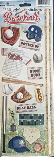 Paper house - cardstock sticker sheet - baseball 2