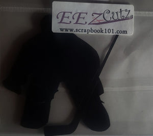 Eez cuts  - laser cut   - hockey player goalie black