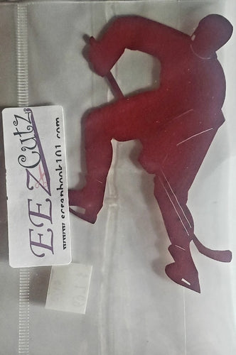 Eez cuts  - laser cut   - hockey player 2 red