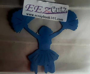 Eez cuts  - laser cut   - cheerleader blue