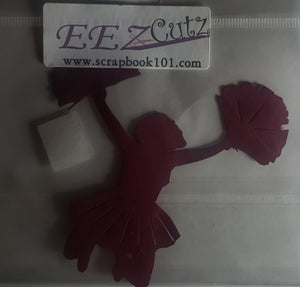 Eez cuts  - laser cut   - cheerleader burgundy