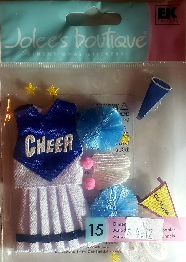 Jolee's Boutique Dimensional Sticker -  cheerleading outfit