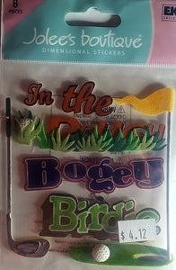 Jolee's Boutique Dimensional Sticker - bogey golf