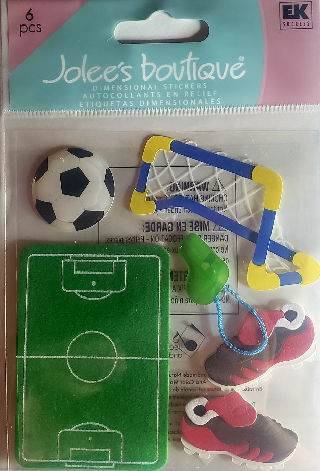 Jolee's Boutique Dimensional Sticker -  kids soccer