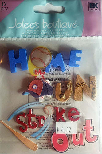 Jolee's Boutique Dimensional Sticker -  baseball homerun