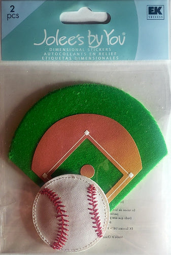 Jolee's Boutique Dimensional Sticker -  baseball field