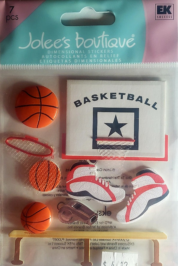 Jolee's Boutique Dimensional Sticker -  basketball