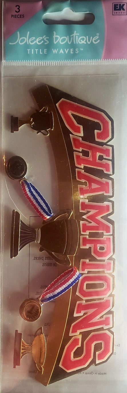 Jolee's Boutique Dimensional Sticker - title champions