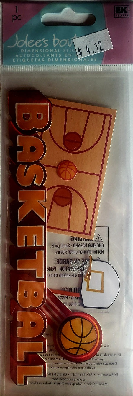 Jolee's Boutique Dimensional Sticker - title basketball