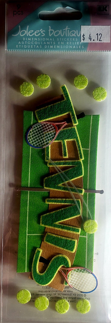 Jolee's Boutique Dimensional Sticker - title tennis
