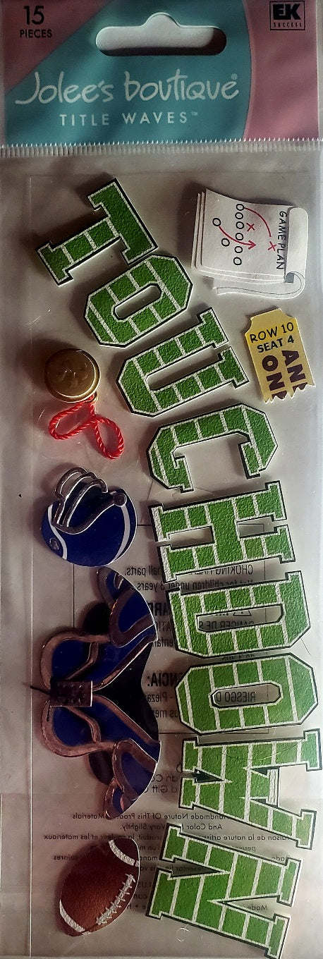 Jolee's Boutique Dimensional Sticker -  touchdown title
