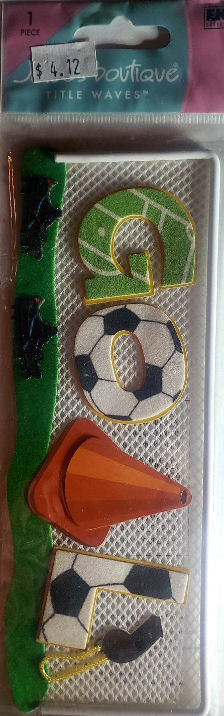 Jolee's Boutique Dimensional Sticker -  soccer goal title
