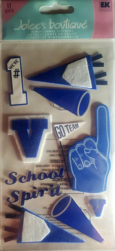 Jolee's Boutique Dimensional Sticker -  large school spirit blue