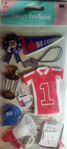 Jolee's Boutique Dimensional Sticker -  large no 1 coach