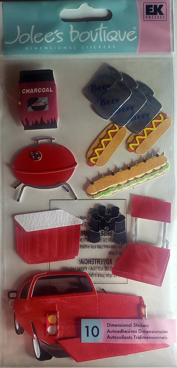 Jolee's Boutique Dimensional Sticker -  large tailgating