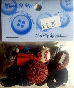 Dress it up - buttons and flatback - novelty sports