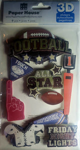 Paper house - dimensional sticker sheet - football