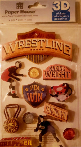 Paper house - dimensional sticker sheet - wrestling