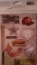 Load image into Gallery viewer, Paper house - dimensional sticker sheet - chipboard baseball