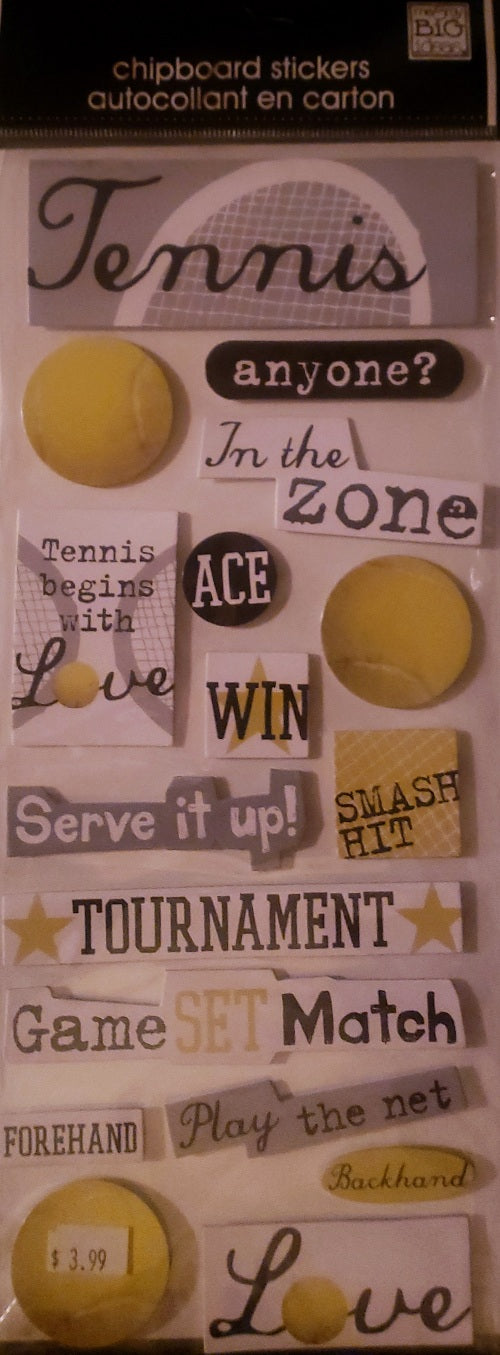 Me and my big ideas MAMBI - dimensional sticker sheet xlarge - tennis