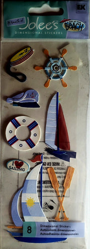 Jolee's Boutique Dimensional Sticker - sail boat tall long pack
