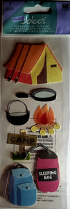 Jolee's Boutique Dimensional Sticker - camping 2 tall long pack