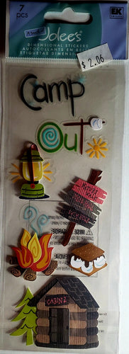 Jolee's Boutique Dimensional Sticker - camping tall long pack