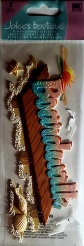 Jolee's Boutique Dimensional Sticker - boardwalk title tall long pack